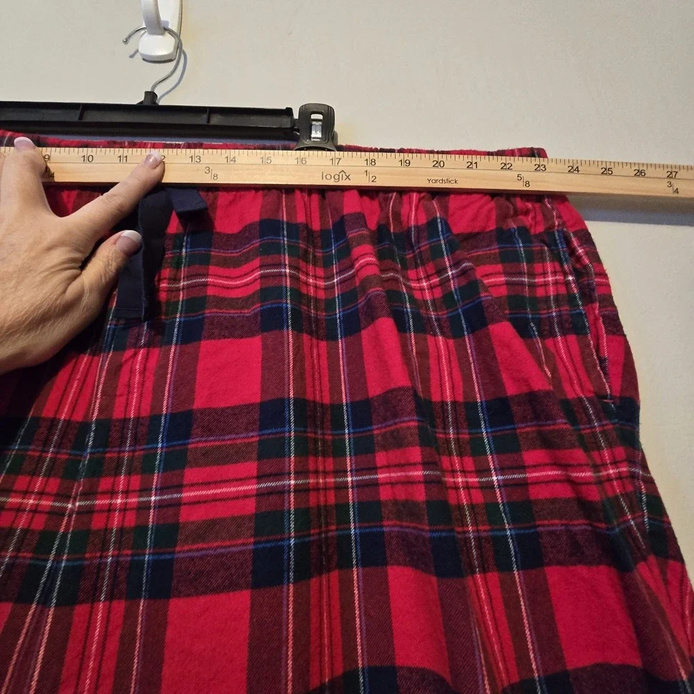 Vineyard Vines Plaid Flannel Pajama Set Womens Plus 3X Red Classic‎ Warm Holiday